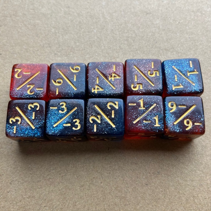 16mm Plus Minus Dice Number 16 - Game Token Counter ulasan dan harga