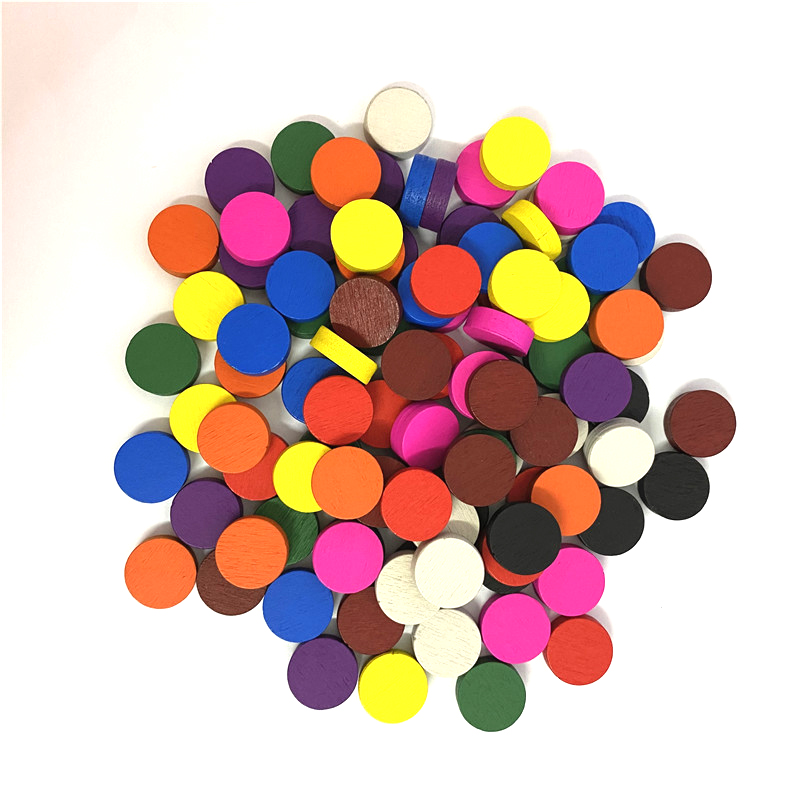 50pieces 15*5MM 11 Colors Wood - Game Token Counter ulasan dan harga