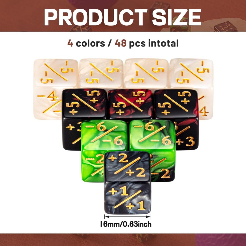 48 Pcs Counter Dice -1/+1 Coun - Game Token Counter ulasan dan harga