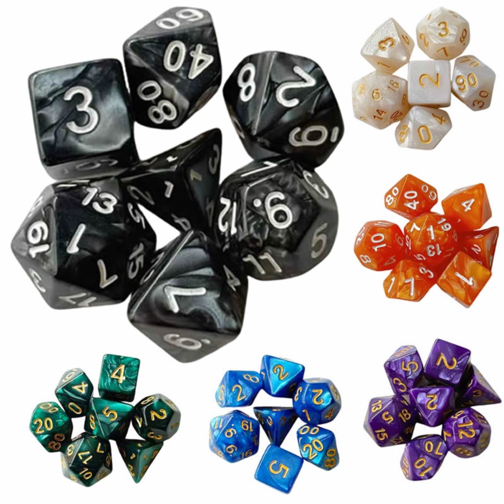 7pcs Dice Set Board Games Roll - Game Token Counter ulasan dan harga