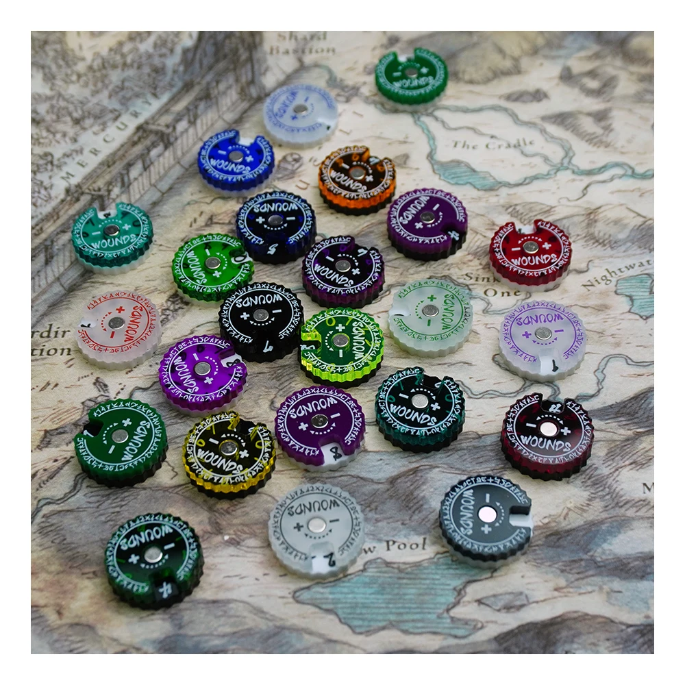 20mm Wounds Tracker 1set/ONE s - Game Token Counter ulasan dan harga