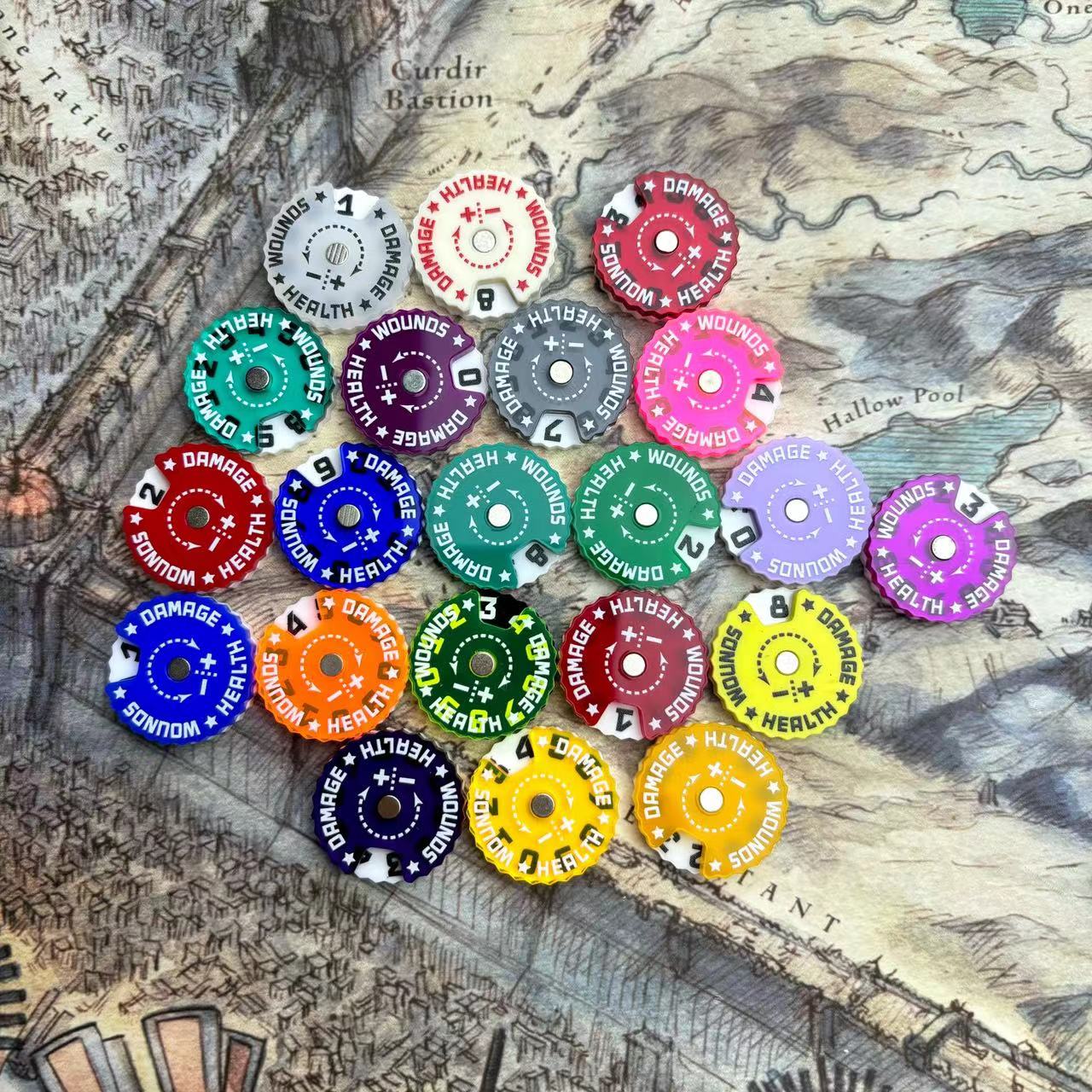 25x25x6mm Wound Tracker Table  - Game Token Counter ulasan dan harga
