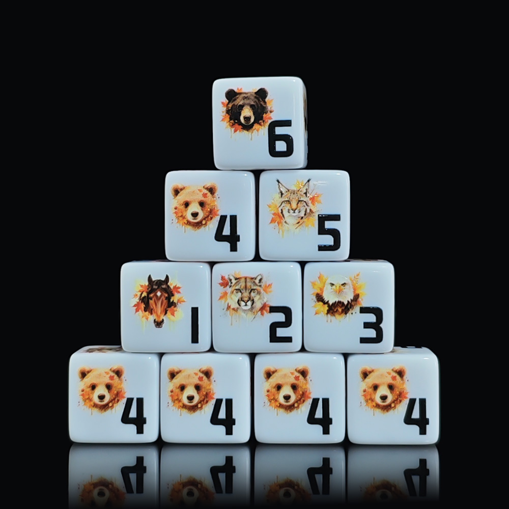 12Pcs 16MM Acrylic D6 Dice, Au - Board Game Wild Wild ulasan dan harga